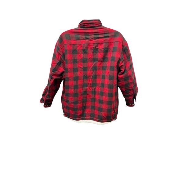🪵 David Taylor Buffalo Plaid Flannel Jacket Sherpa Lined Men’s L - Picture 3 of 5
